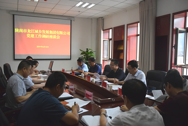 隴南市委常委、組織部部長楊郃調(diào)研指導(dǎo)市龍江城鄉(xiāng)發(fā)展集團(tuán)公司黨建工作
