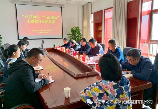 市龍江集團開展“不忘初心、牢記使命”主題教育專題黨課